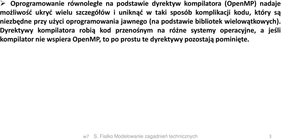 jawnego (na podstawie bibliotek wielowątkowych).