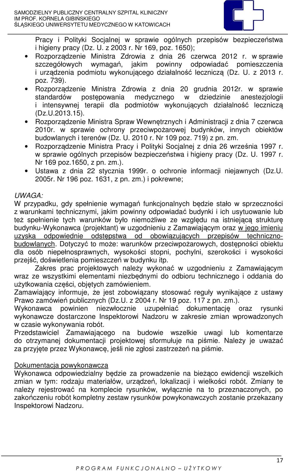 Rozporządzenie Ministra Zdrowia z dnia 20 grudnia 2012r.