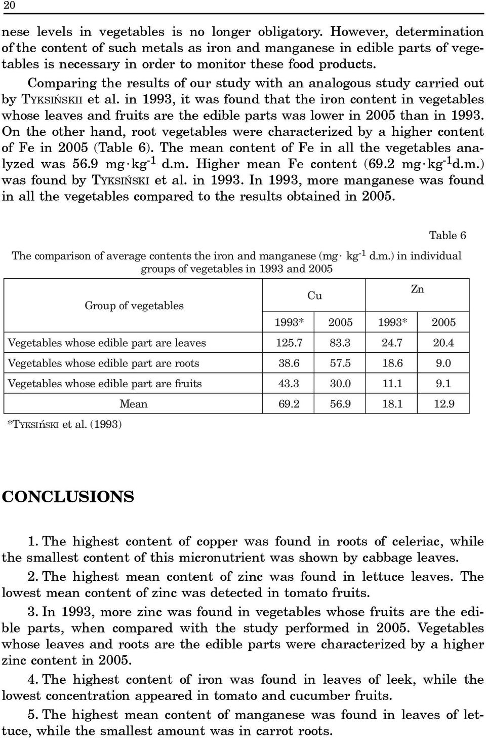 Comparing the results of our study with an analogous study carried out by TYKSIÑSKII et al.