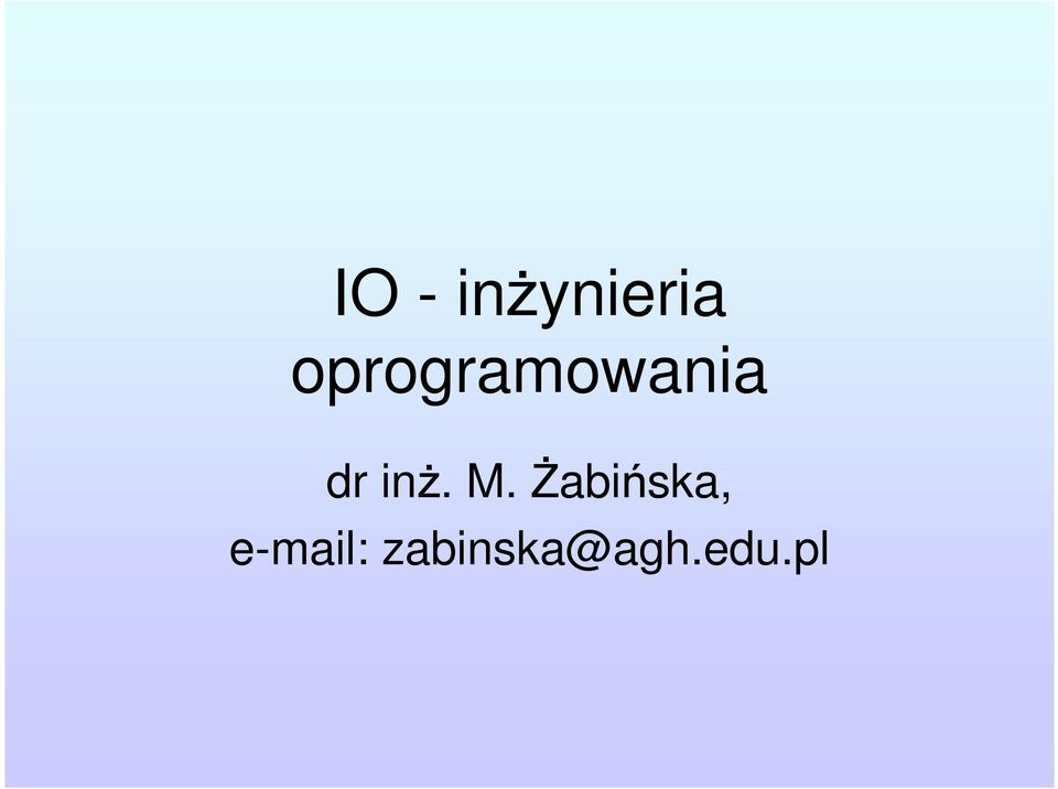 inż. M.