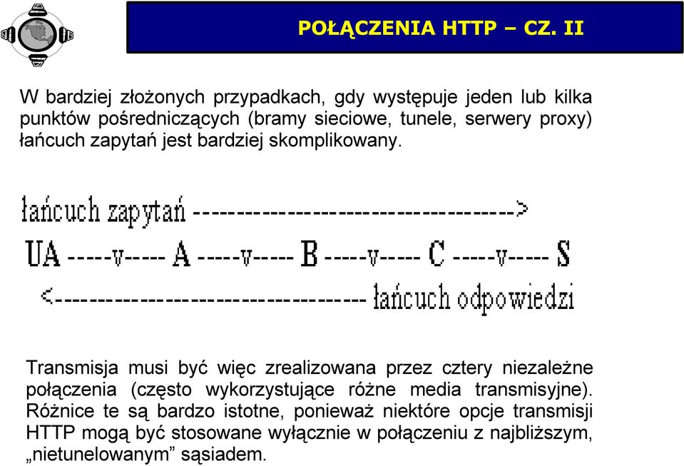 serwery proxy) łańcuch zapytań jest bardziej skomplikowany.