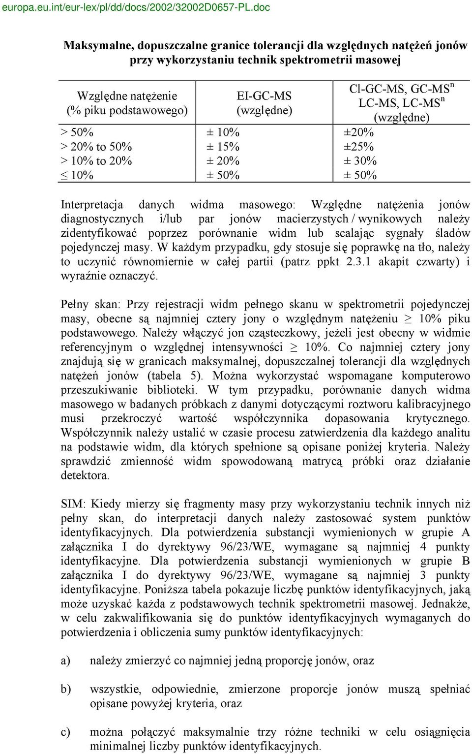 jonów macierzystych / wynikowych należy zidentyfikować poprzez porównanie widm lub scalając sygnały śladów pojedynczej masy.