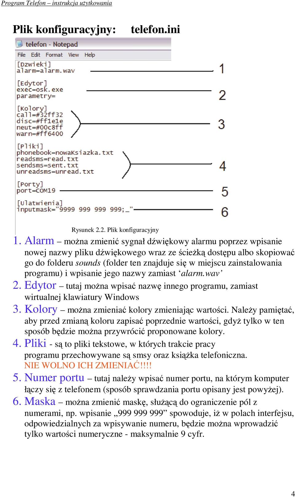 i wpisanie jego nazwy zamiast alarm.wav 2. Edytor tutaj mona wpisa nazw innego programu, zamiast wirtualnej klawiatury Windows 3. Kolory mona zmienia kolory zmieniajc wartoci.