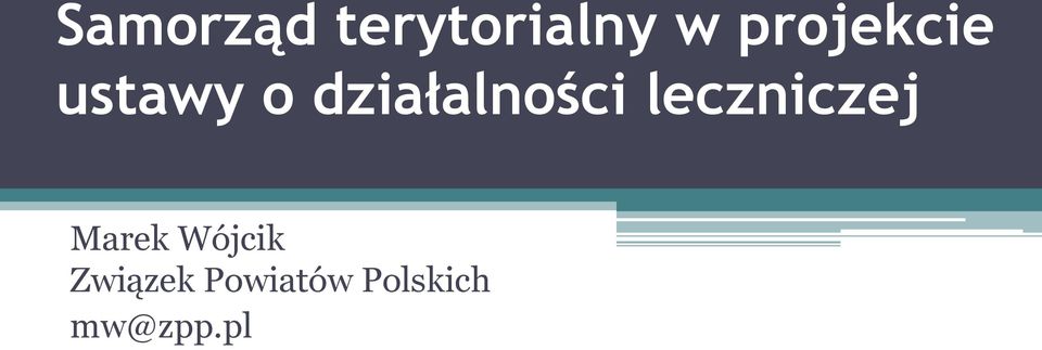 działalności leczniczej