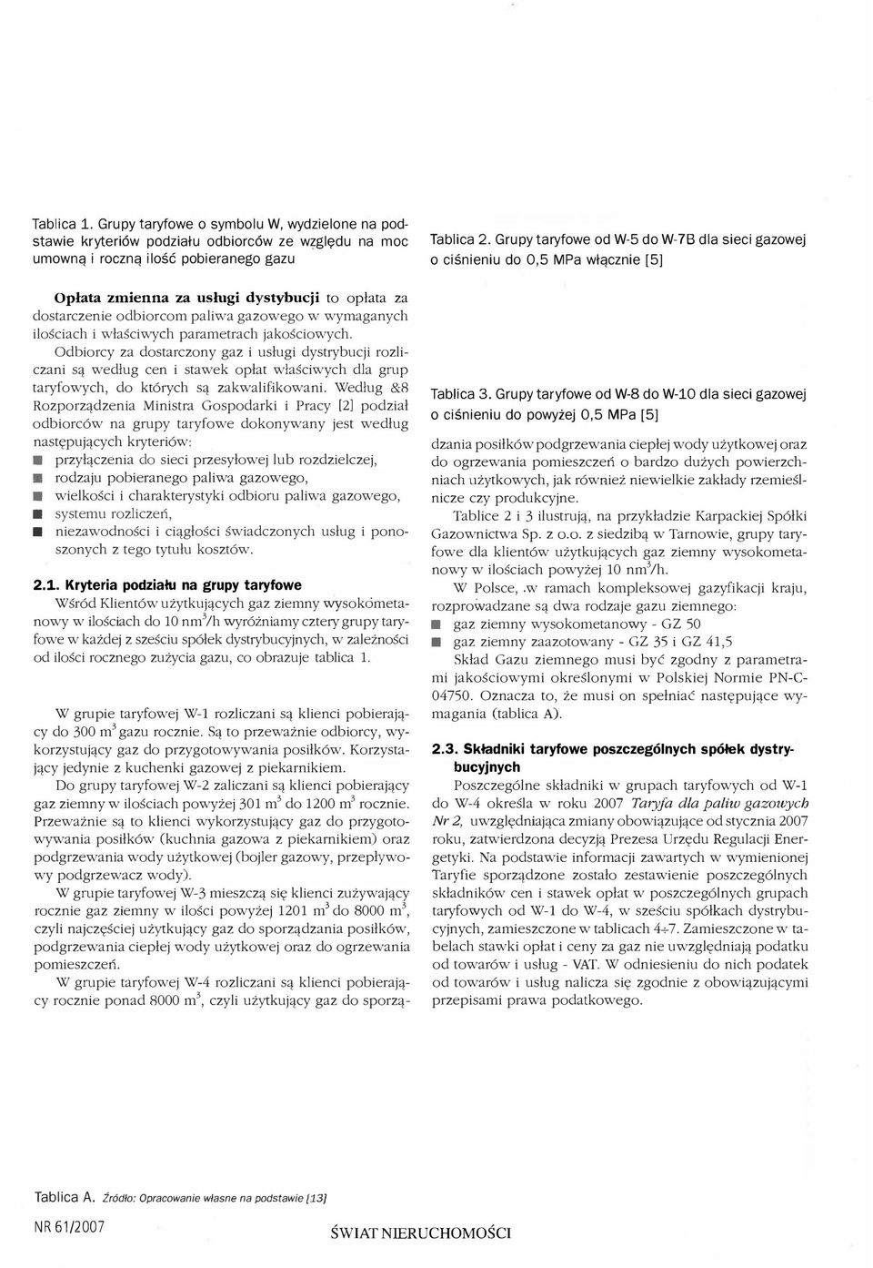 właściwych parametrach jakościowych. Odbiorcy za dostarczony gaz i usługi dystrybucji rozliczani są według cen i stawek opłat właściwych dla grup taryfowych, do któlych są zakwalifikowani.