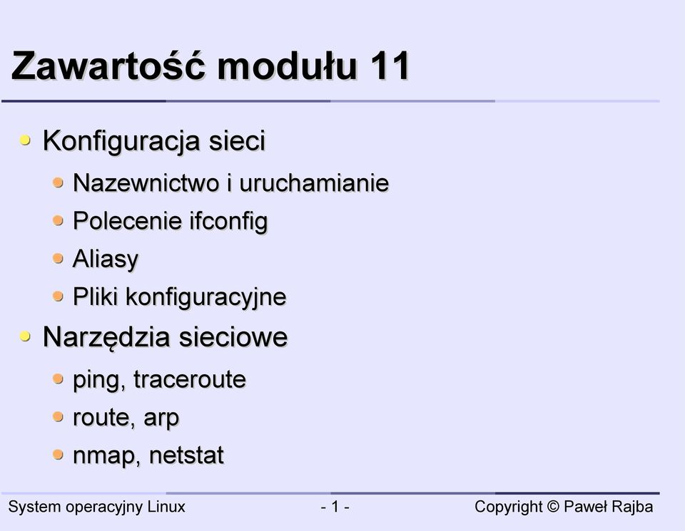 ifconfig Aliasy Pliki konfiguracyjne