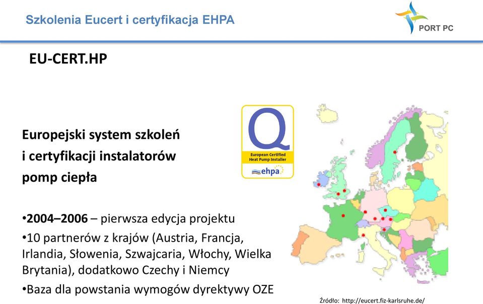 pierwsza edycja projektu 10 partnerów z krajów (Austria, Francja, Irlandia,