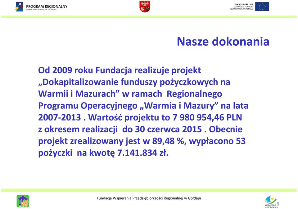 Mazury na lata 2007-2013.