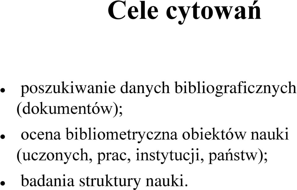 bibliometryczna obiektów nauki