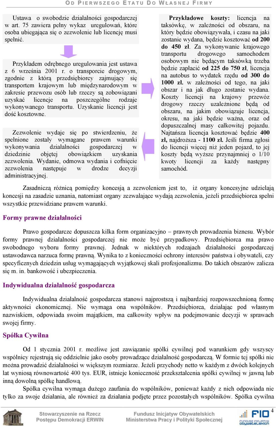 o transporcie drogowym, zgodnie z którą przedsiębiorcy zajmujący się transportem krajowym lub międzynarodowym w zakresie przewozu osób lub rzeczy są zobowiązani uzyskać licencje na poszczególne