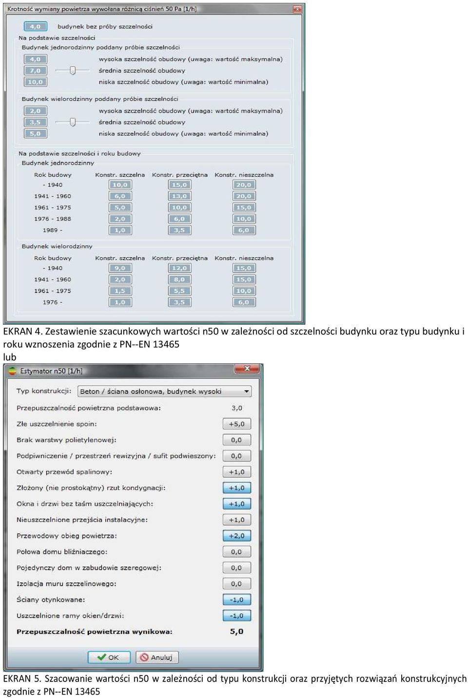 budynku oraz typu budynku i roku wznoszenia zgodnie z PN--EN 13465