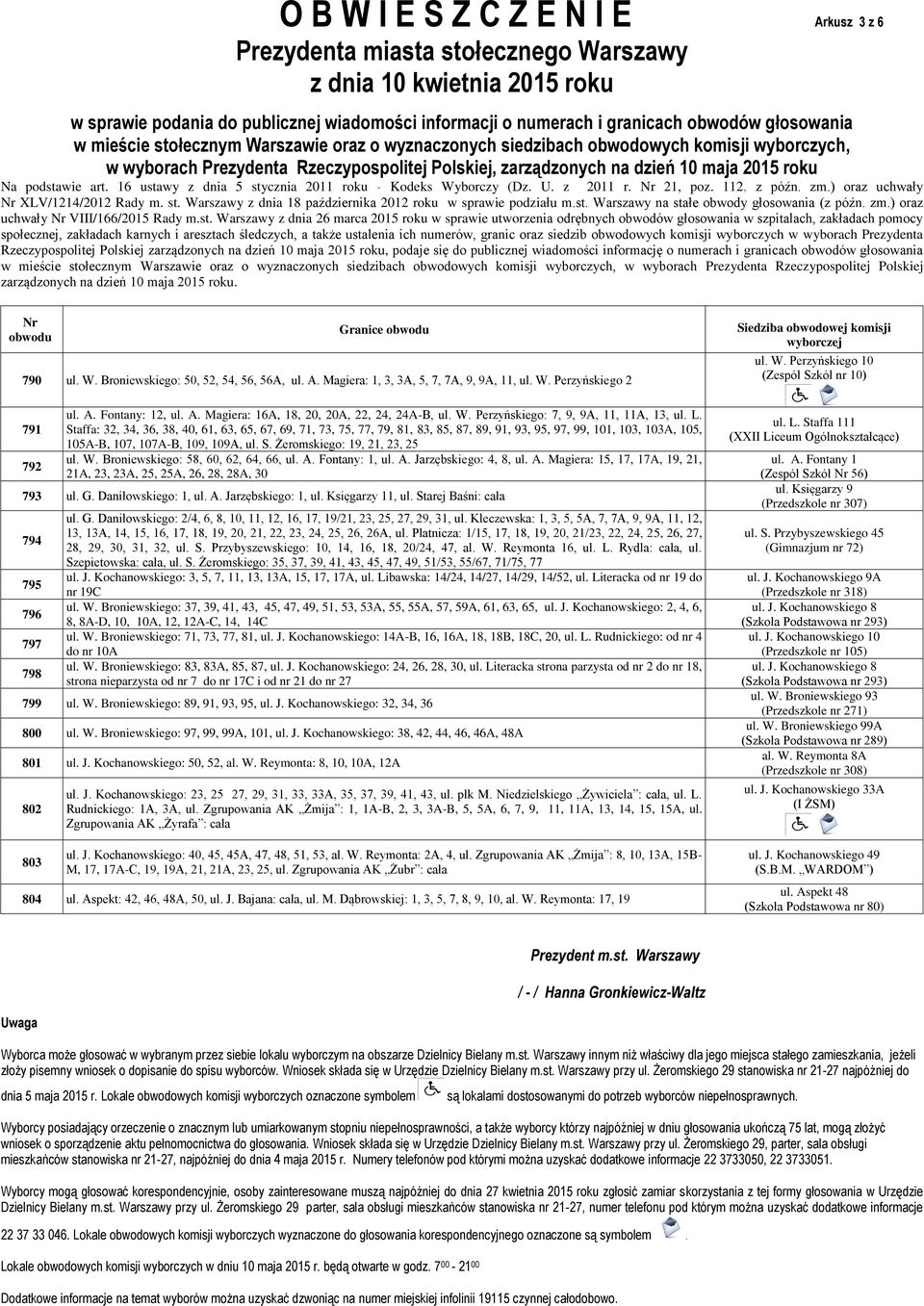 W. Broniewskiego: 50, 52, 54, 56, 56A, ul. A. Magiera: 1, 3, 3A, 5, 7, 7A, 9, 9A, 11, ul. W. Perzyńskiego 2 791 792 ul. A. Fontany: 12, ul. A. Magiera: 16A, 18, 20, 20A, 22, 24, 24A-B, ul. W. Perzyńskiego: 7, 9, 9A, 11, 11A, 13, ul.