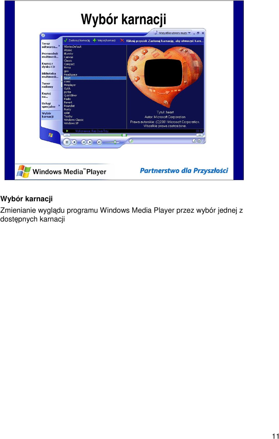 Windows Media Player przez
