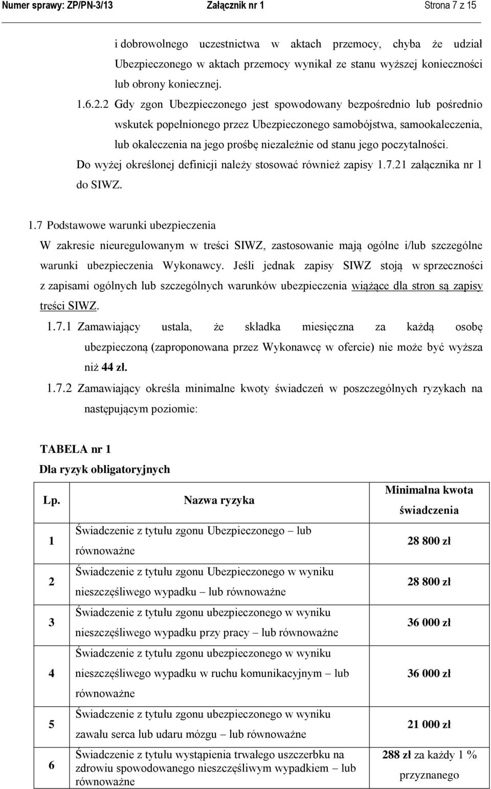 2 Gdy zgon Ubezpieczonego jest spowodowany bezpośrednio lub pośrednio wskutek popełnionego przez Ubezpieczonego samobójstwa, samookaleczenia, lub okaleczenia na jego prośbę niezależnie od stanu jego