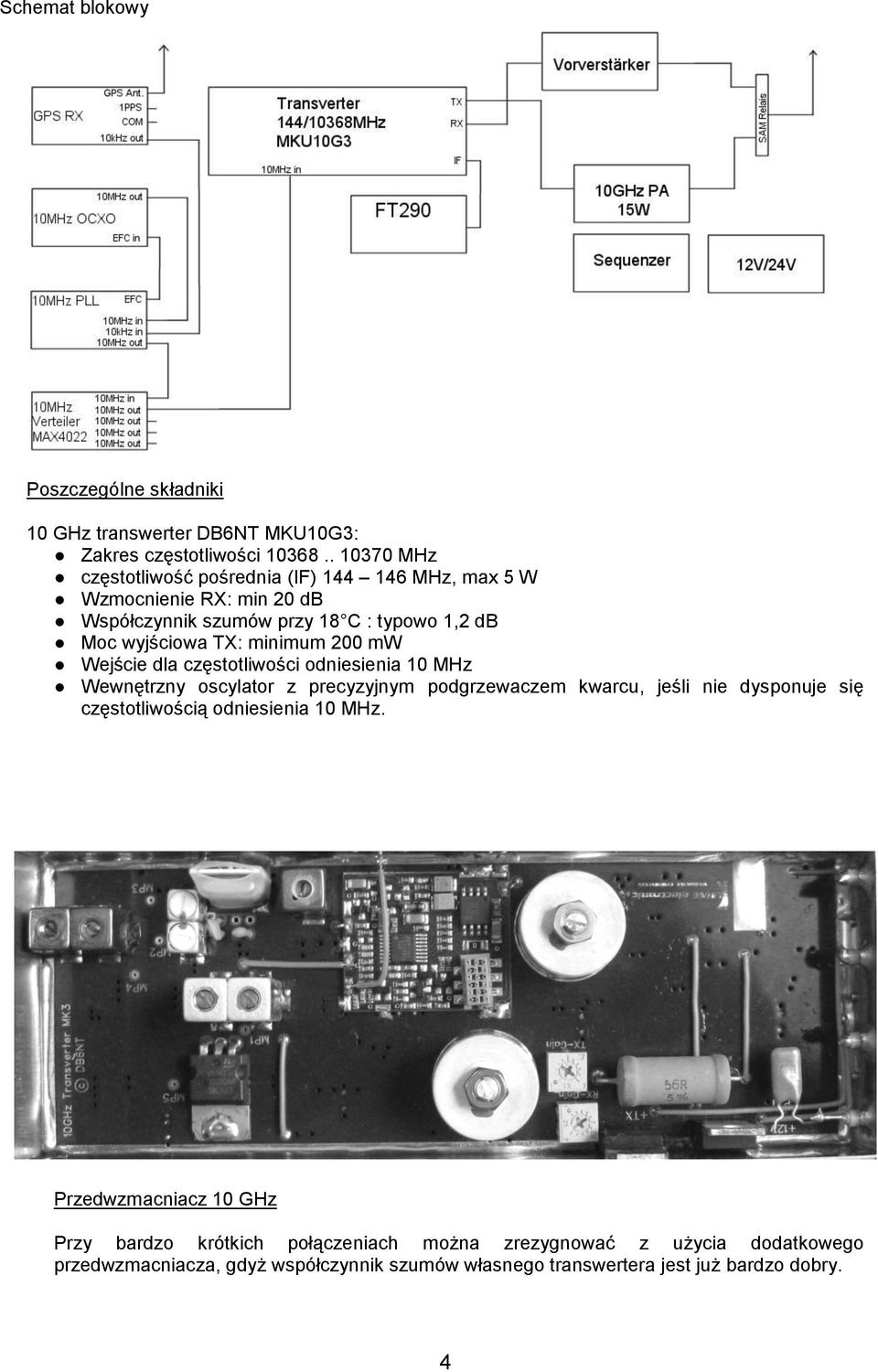 minimum 200 mw Wejście dla częstotliwości odniesienia 10 MHz Wewnętrzny oscylator z precyzyjnym podgrzewaczem kwarcu, jeśli nie dysponuje się