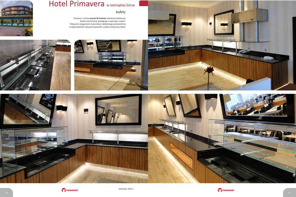 Płączenie eleganckich materiałów i delikatneg pdświetlenia w
