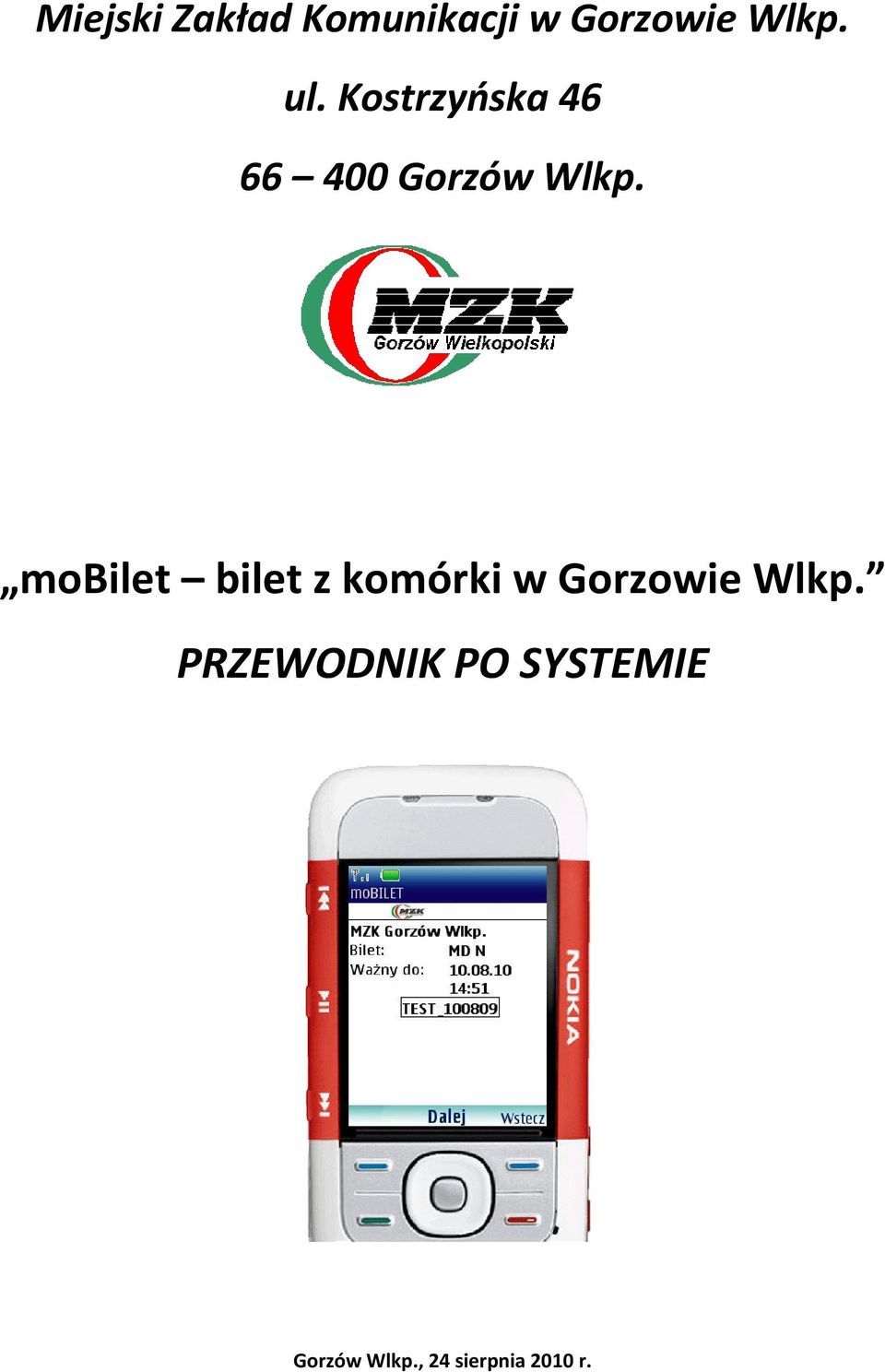 mobilet bilet z komórki w Gorzowie Wlkp.