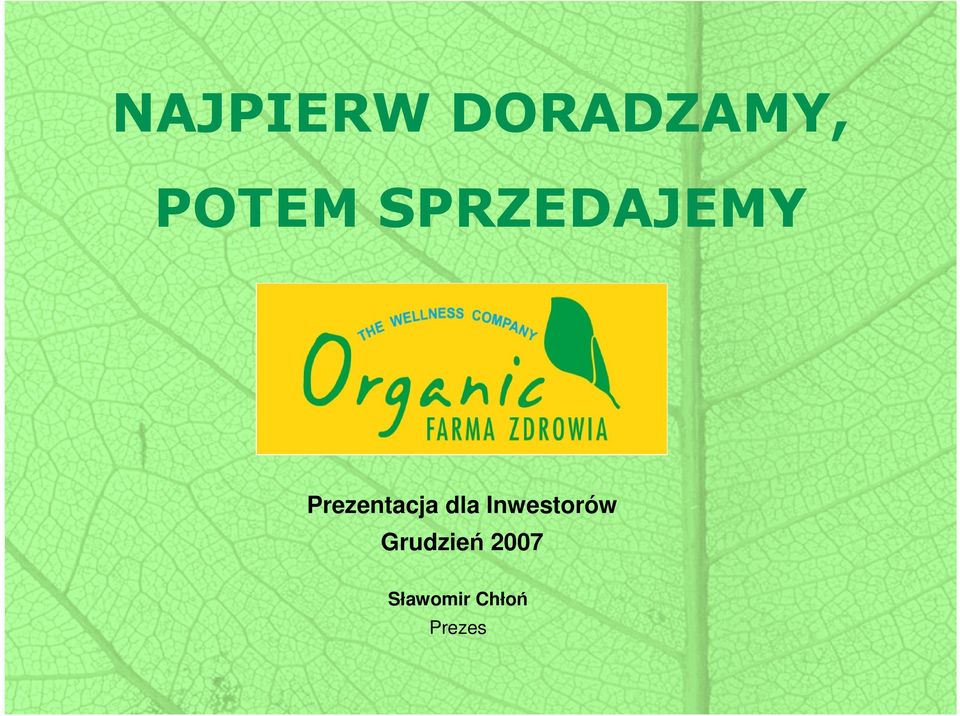 Prezentacja dla