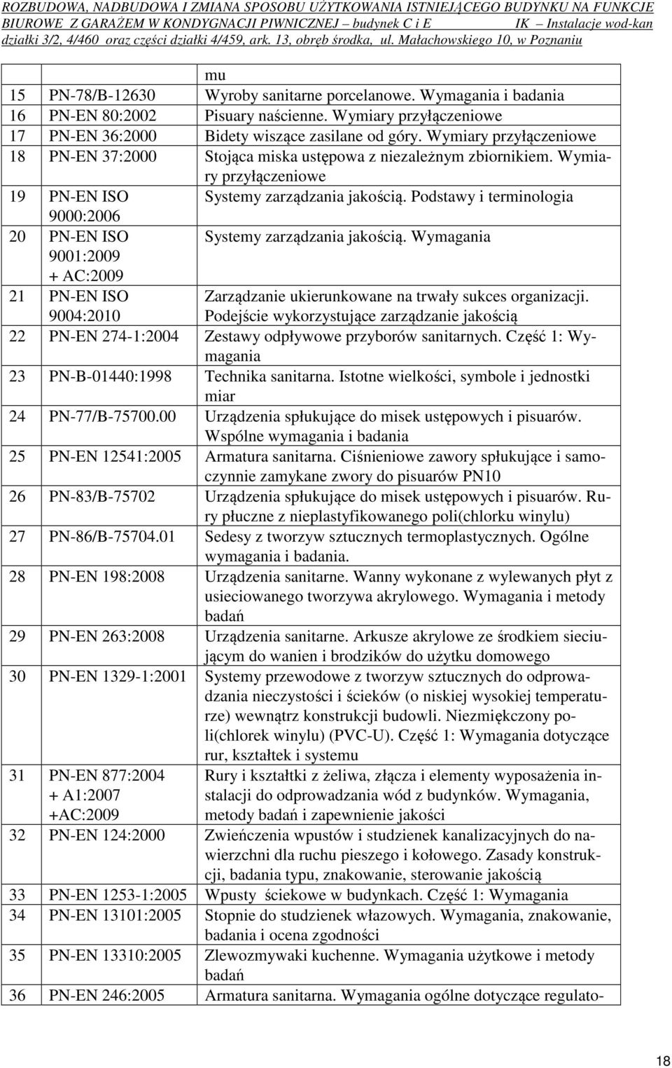 Podstawy i terminologia 9000:2006 20 PN-EN ISO Systemy zarządzania jakością. Wymagania 9001:2009 + AC:2009 21 PN-EN ISO 9004:2010 Zarządzanie ukierunkowane na trwały sukces organizacji.