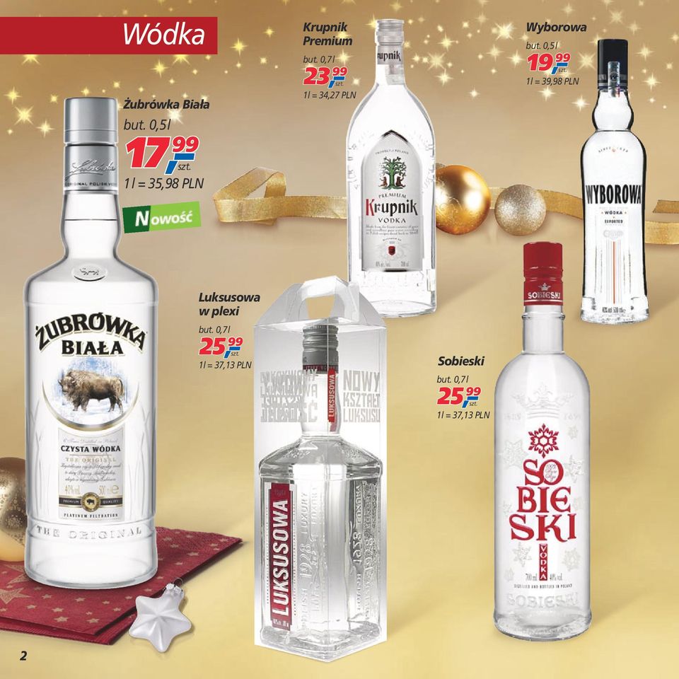 1 l = 34,27 PLN Wyborowa but.