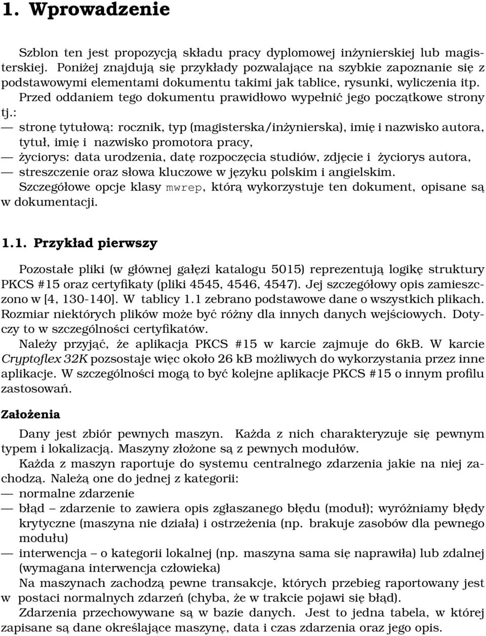Przed oddaniem tego dokumentu prawidłowo wypełnić jego poczatkowe strony tj.