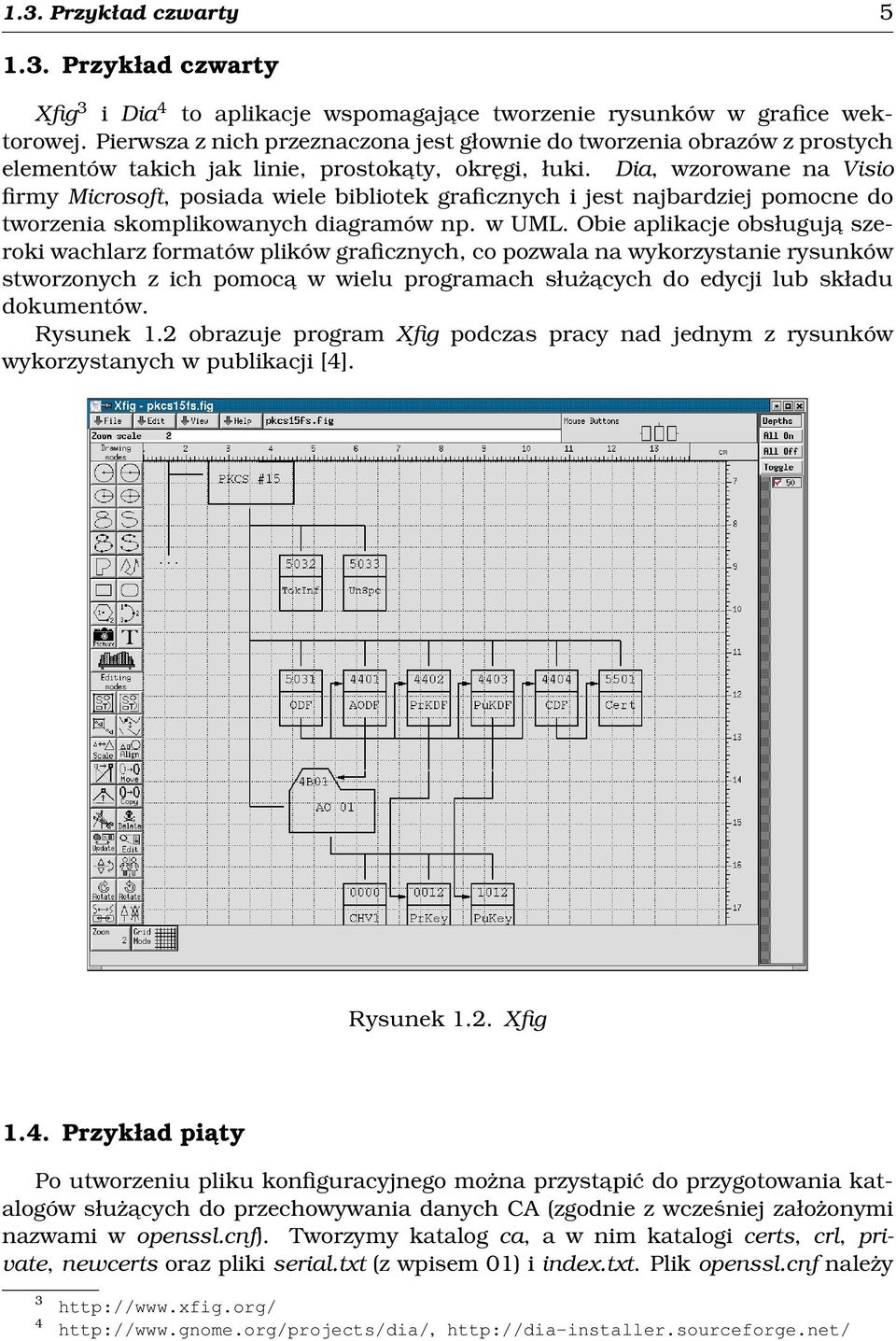 Dia, wzorowane na Visio firmy Microsoft, posiada wiele bibliotek graficznych i jest najbardziej pomocne do tworzenia skomplikowanych diagramów np. w UML.