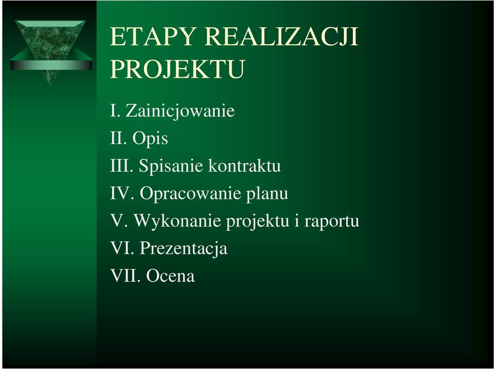 Spisanie kontraktu IV.