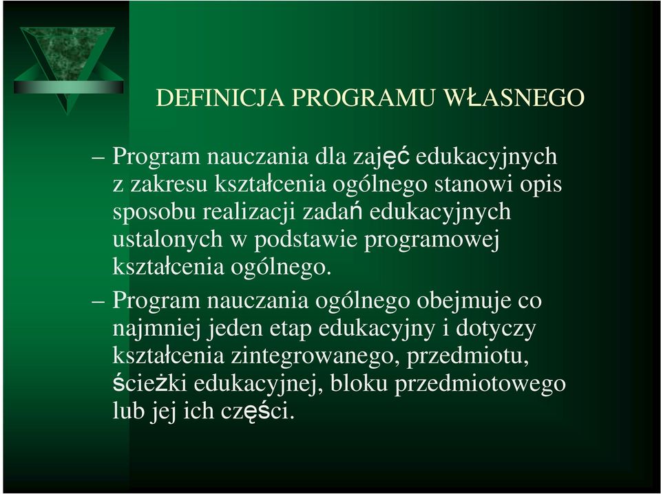 kształcenia ogólnego.
