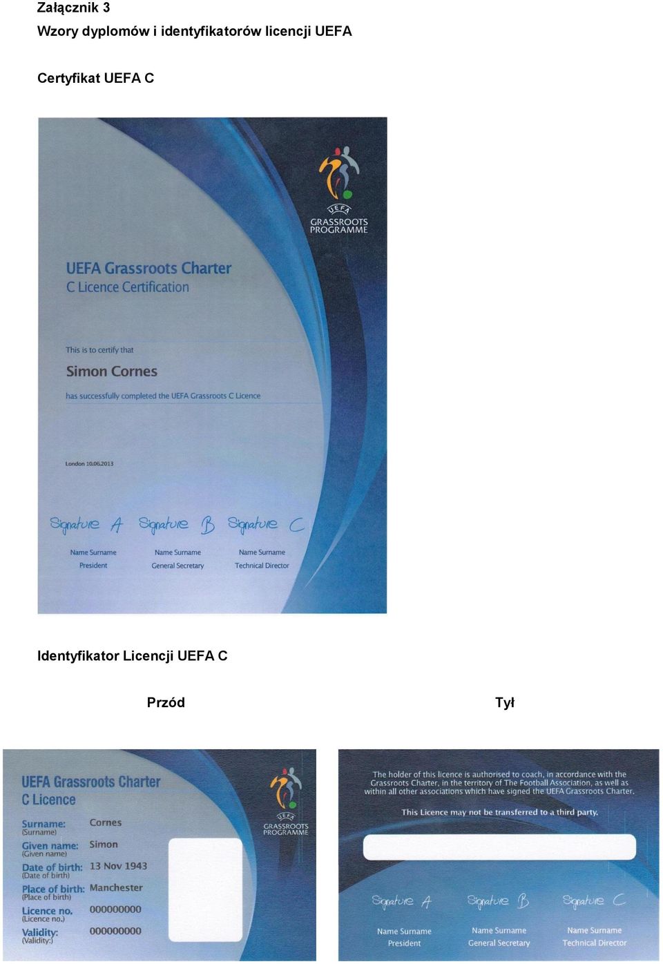 Certyfikat UEFA C