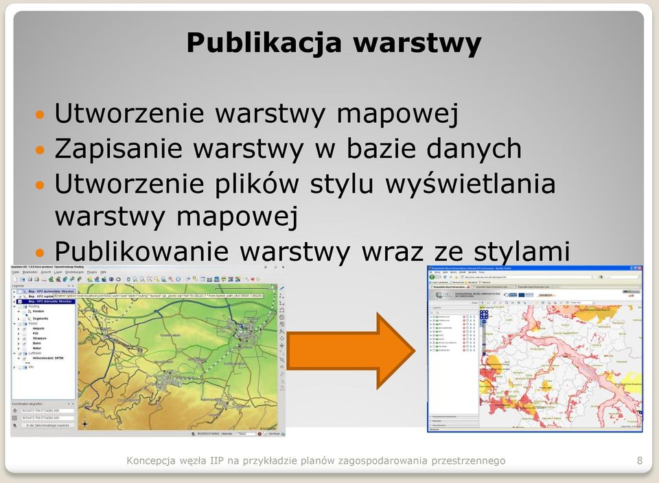 warstwy mapowej Publikowanie warstwy wraz ze stylami