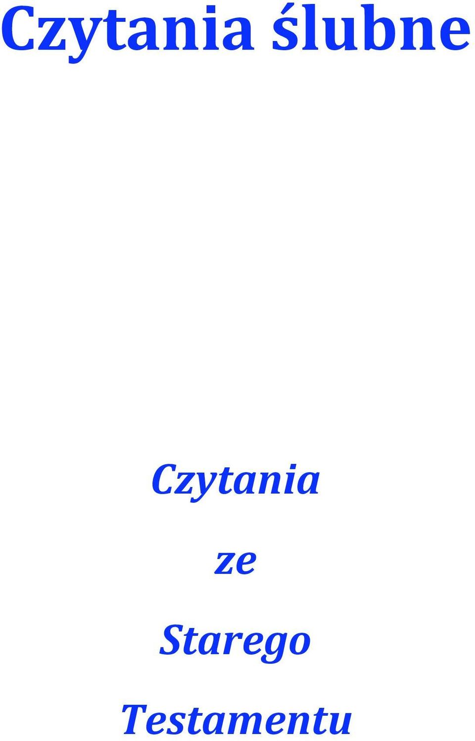 Czytania Slubne Czytania Ze Starego Testamentu Pdf Free Download