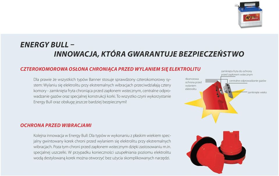korki. To wszystko czyni wykorzystanie Energy Bull oraz obsługę jeszcze bardziej bezpiecznymi!