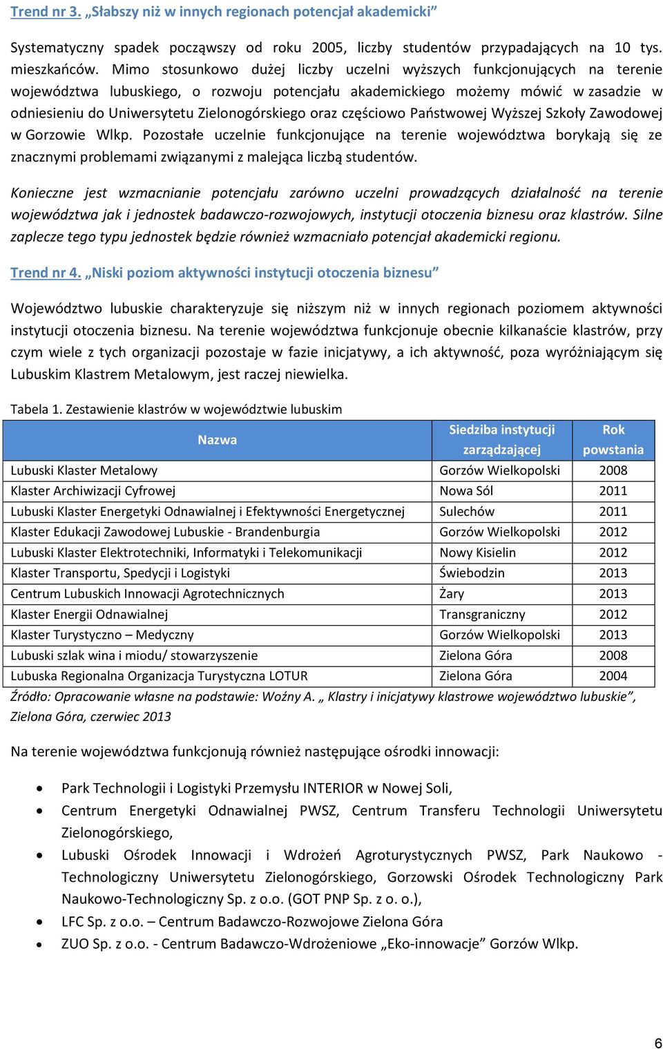 Zielonogórskiego oraz częściowo Państwowej Wyższej Szkoły Zawodowej w Gorzowie Wlkp.