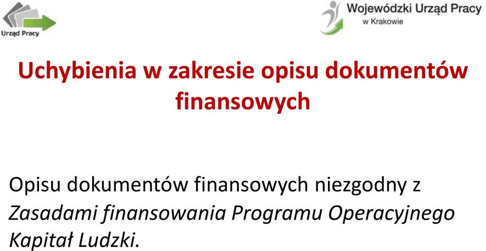 dokumentów finansowych niezgodny z