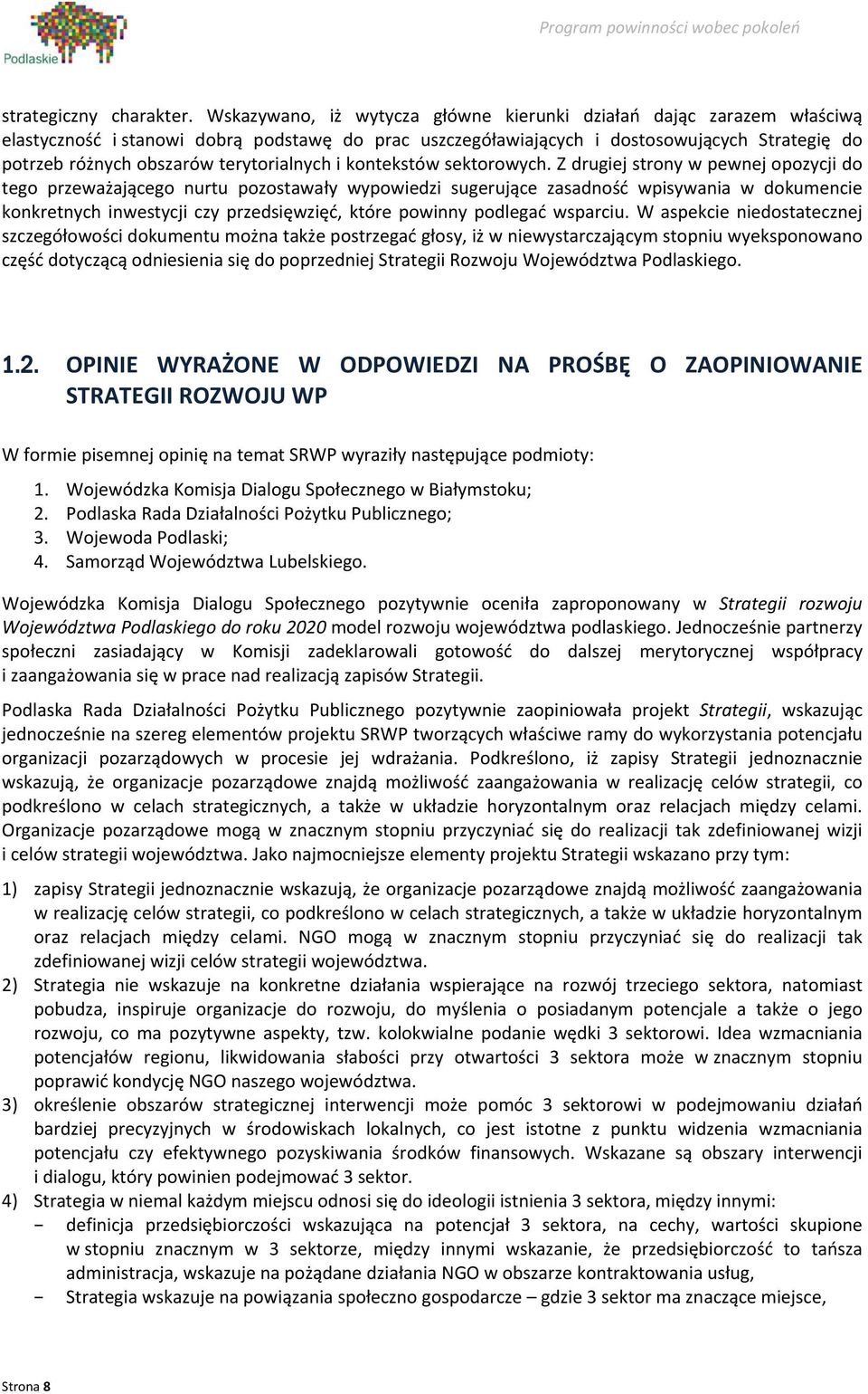 terytorialnych i kontekstów sektorowych.