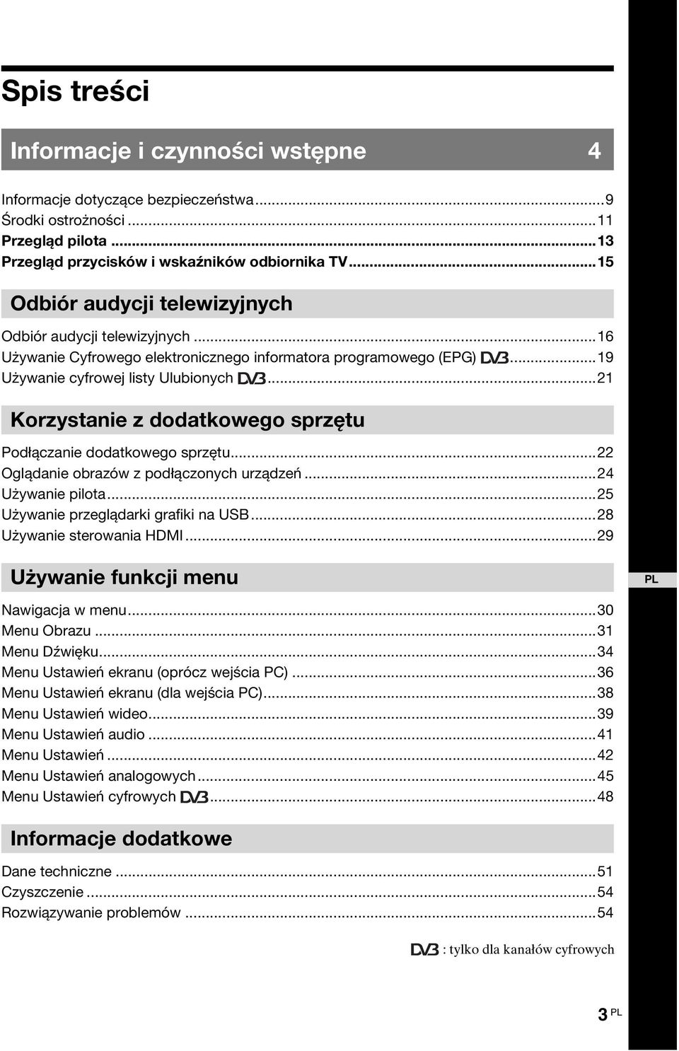 ..21 Korzystanie z dodatkowego sprzętu Podłączanie dodatkowego sprzętu...22 Oglądanie obrazów z podłączonych urządzeń...24 Używanie pilota...25 Używanie przeglądarki grafiki na USB.