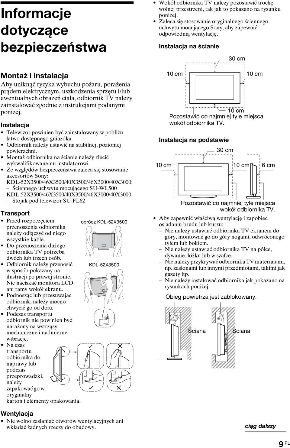 Montaż odbiornika na ścianie należy zlecić wykwalifikowanemu instalatorowi.