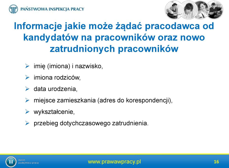 rodziców, data urodzenia, miejsce zamieszkania (adres do