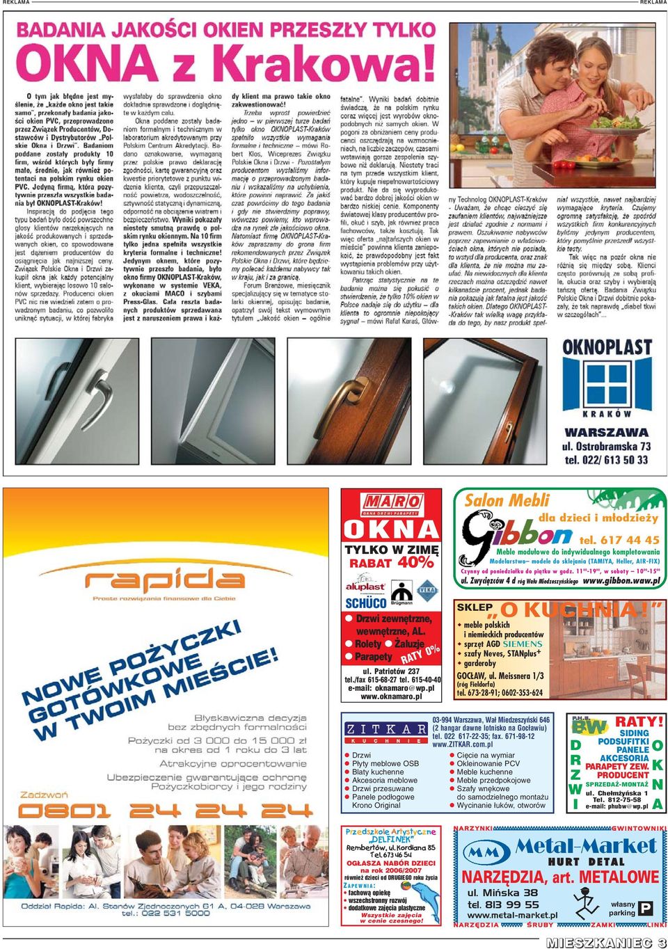 673-28-91; 0602-353-624 dla dzieci i m³odzie y tel.