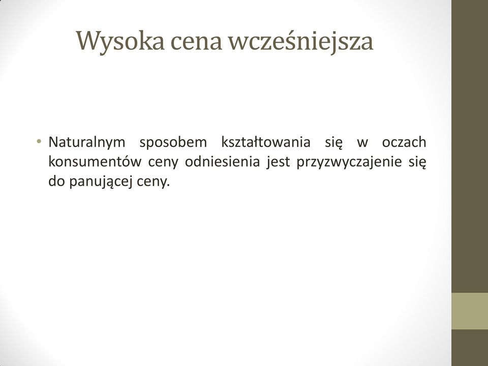 konsumentów ceny odniesienia jest