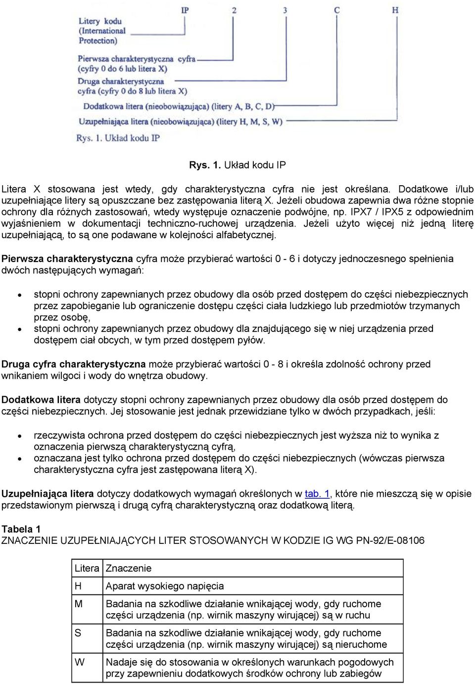 Jeżeli użyto więcej niż jedną literę uzupełniającą, to są one podawane w kolejności alfabetycznej.