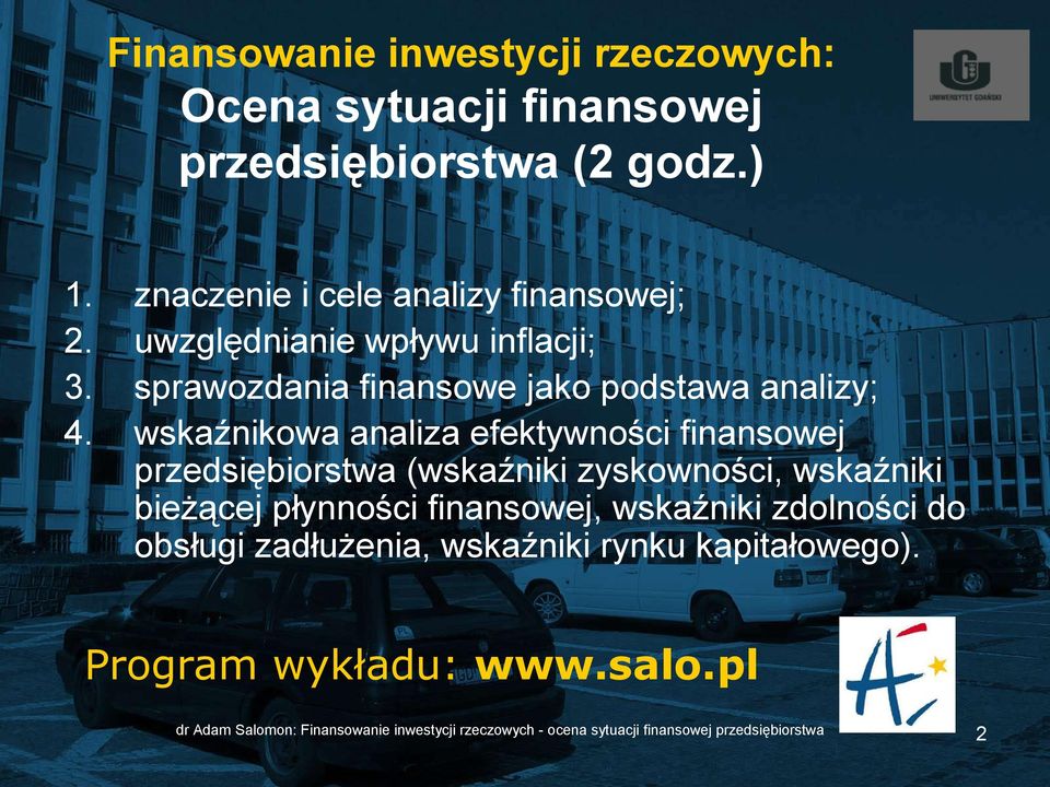 wskaźnikowa analiza efektywności finansowej przedsiębiorstwa (wskaźniki zyskowności, wskaźniki bieżącej płynności finansowej, wskaźniki