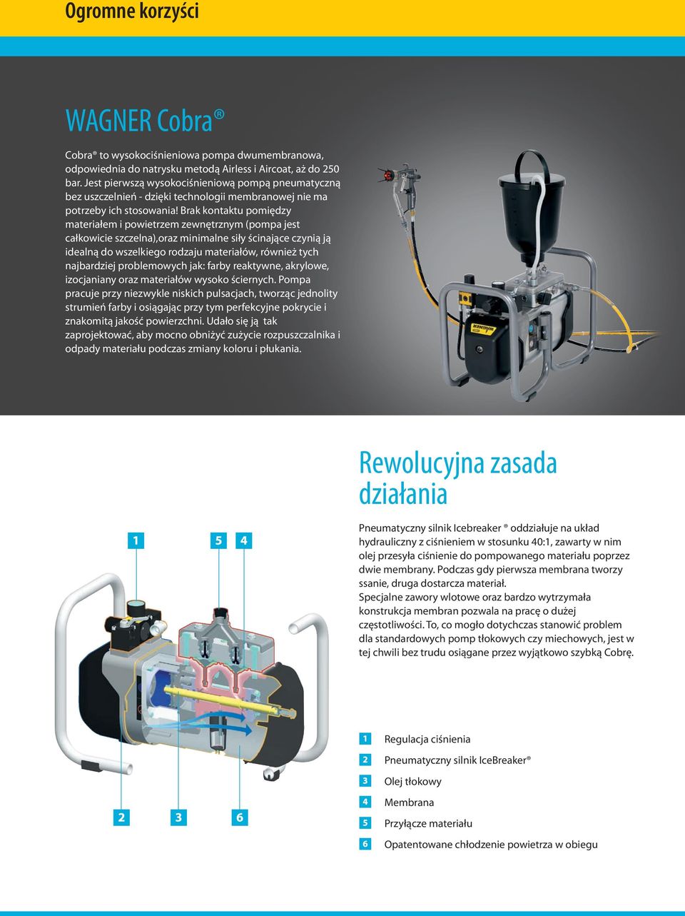 Brak kontaktu pomiędzy materiałem i powietrzem zewnętrznym (pompa jest całkowicie szczelna),oraz minimalne siły ścinające czynią ją idealną do wszelkiego rodzaju materiałów, również tych najbardziej