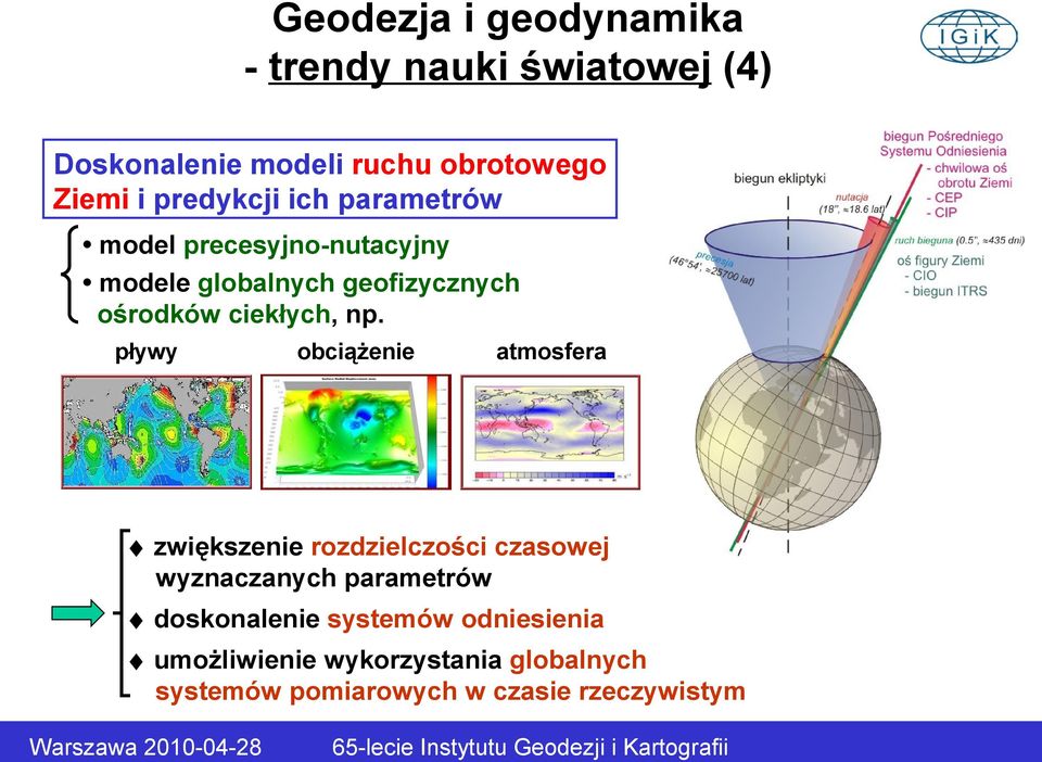 pływy obciążenie atmosfera zwiększenie rozdzielczości czasowej wyznaczanych parametrów
