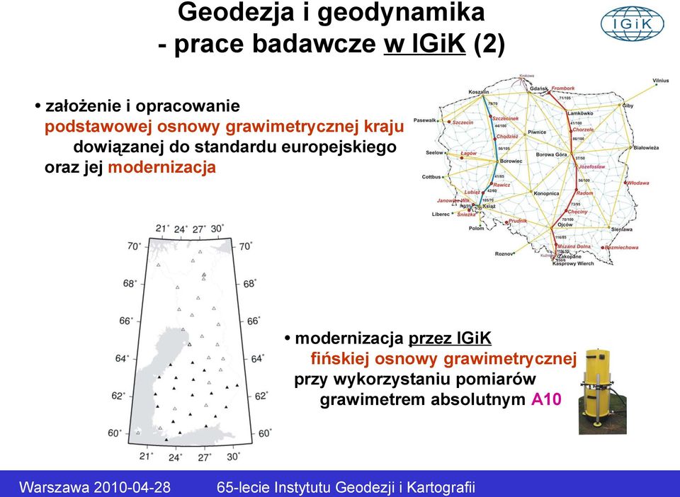 europejskiego oraz jej modernizacja modernizacja przez IGiK