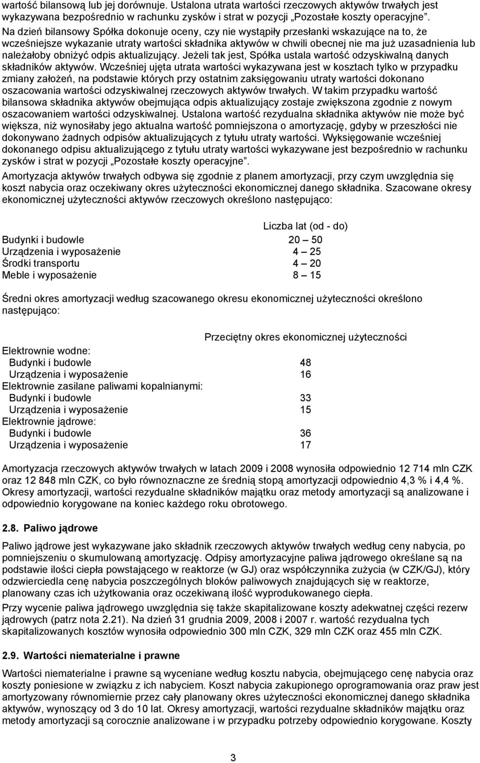 należałoby obniżyć odpis aktualizujący. Jeżeli tak jest, Spółka ustala wartość odzyskiwalną danych składników aktywów.