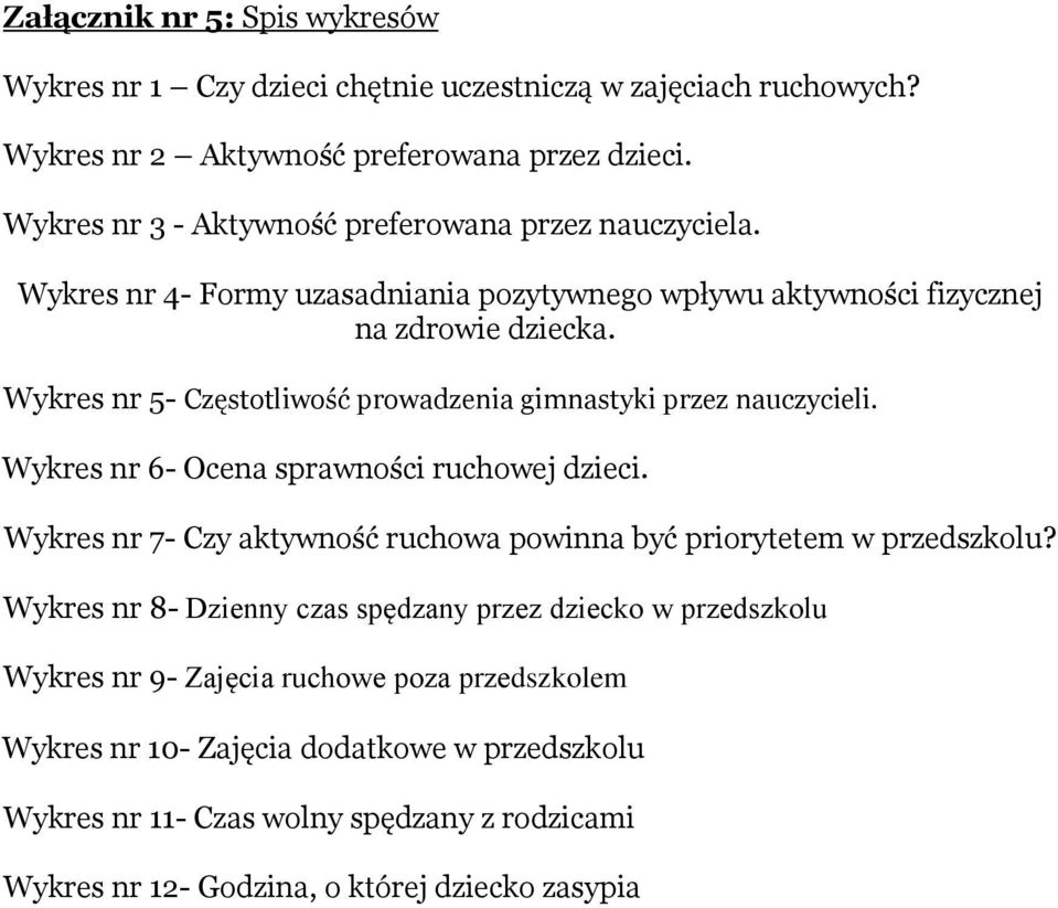 Wykres nr 5- Częstotliwość prowadzenia gimnastyki przez nauczycieli. Wykres nr 6- Ocena sprawności ruchowej dzieci.