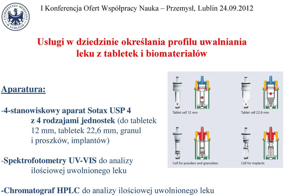 -4-stanowiskowy aparat Sotax USP 4 z 4 rodzajami jednostek (do tabletek 12 mm, tabletek 22,6 mm,