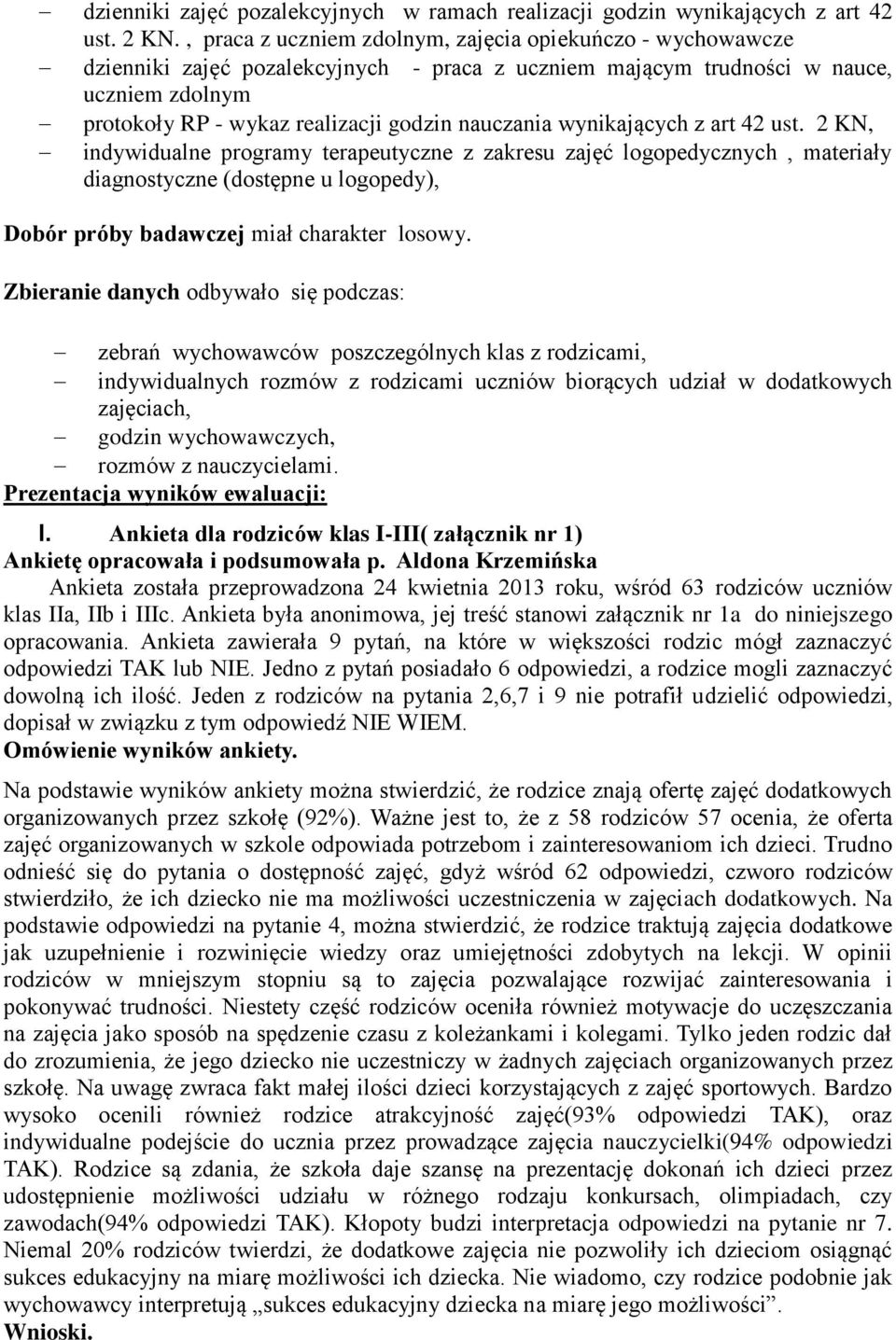 nauczania wynikających z art 42 ust.