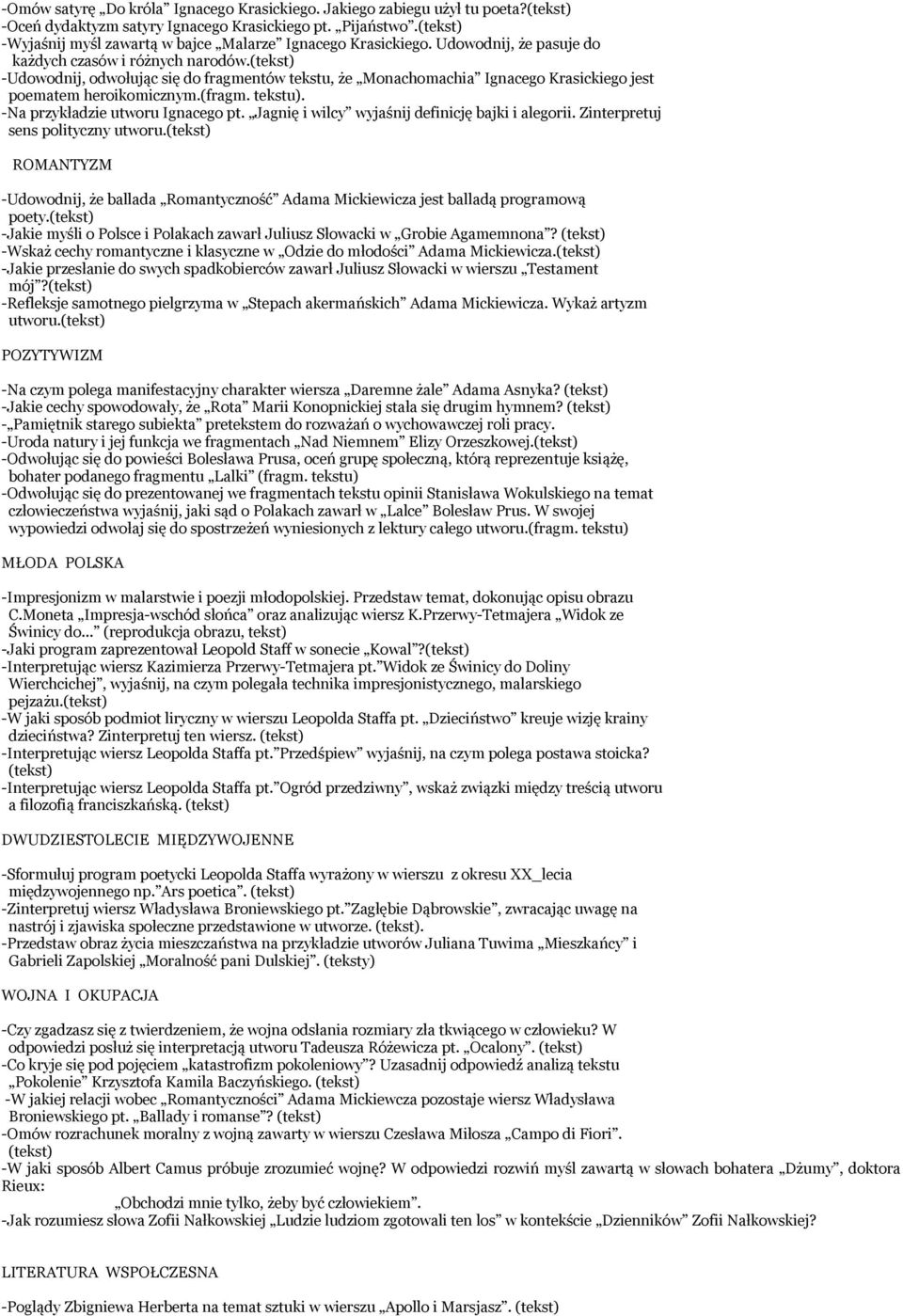 -Na przykładzie utworu Ignacego pt. Jagnię i wilcy wyjaśnij definicję bajki i alegorii. Zinterpretuj sens polityczny utworu.